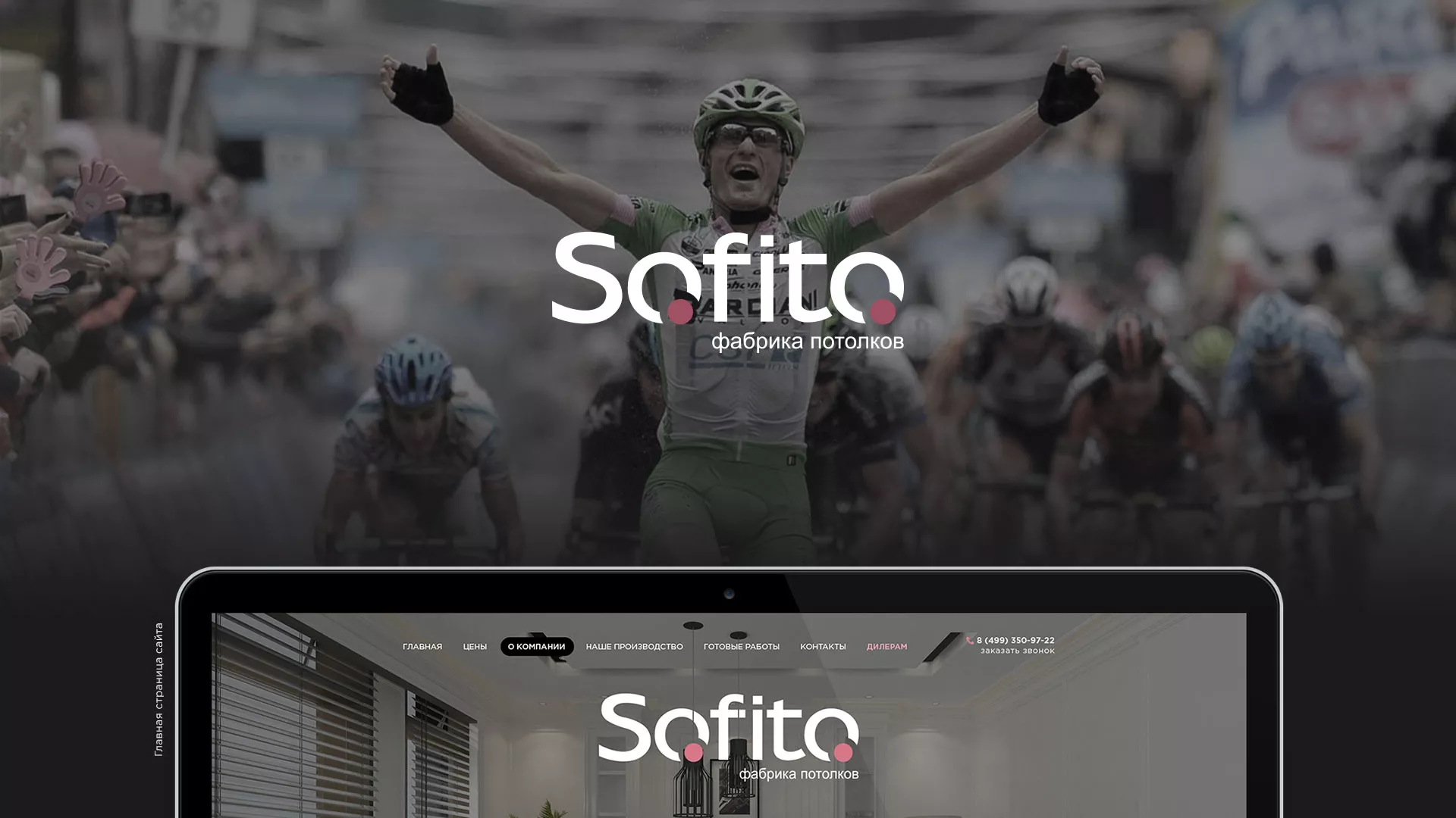 Создание сайта по натяжным потолкам для компании «Софито» в Елизово